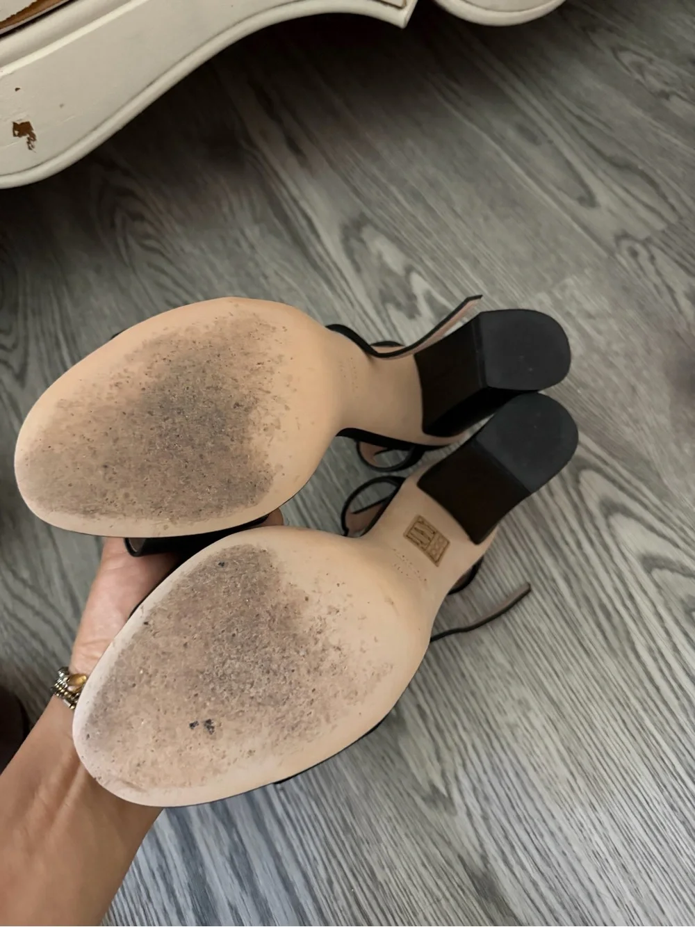 Gucci Black Leather Sandals with Gold Horsebit